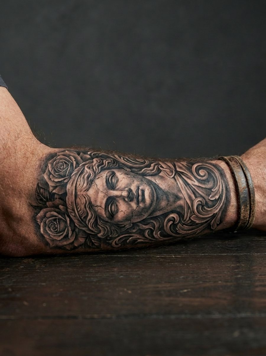 Cover-up tattoo result